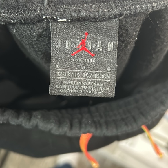 Jordan Jumpman Boys Size Large 12-13 Years Jumpman Jogger Sweatpants Black. - Picture 4 of 5
